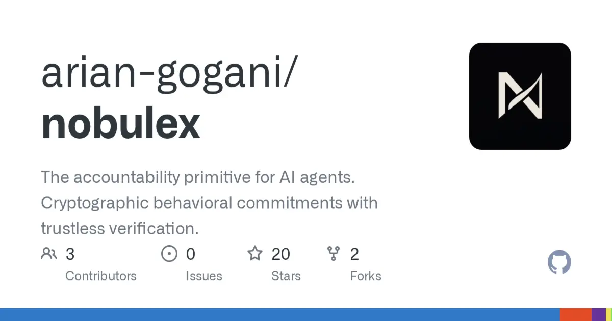Nobulex：15 岁少年构建的 AI Agent 加密问责层